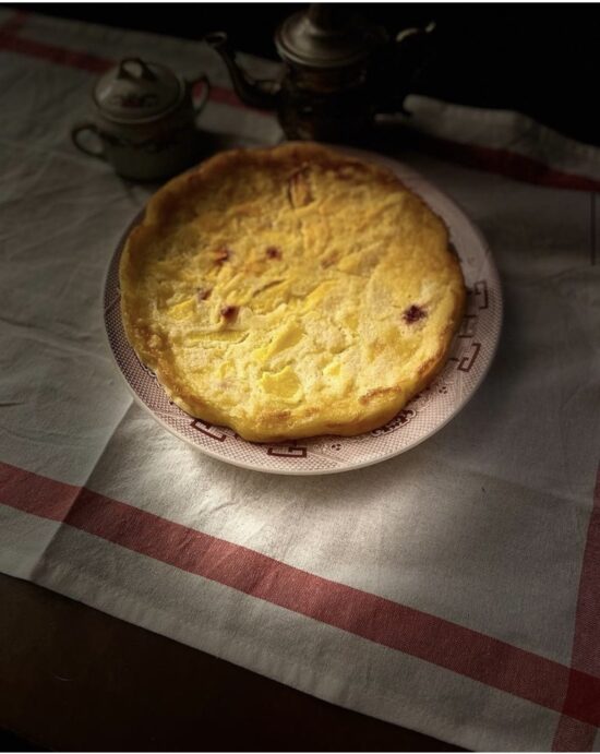 Torta morbida alle pesche